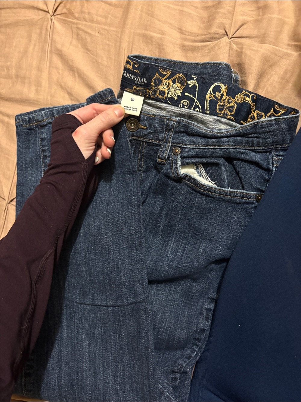 St. John's Bay Women's Dark Blue Straight Leg Jeans